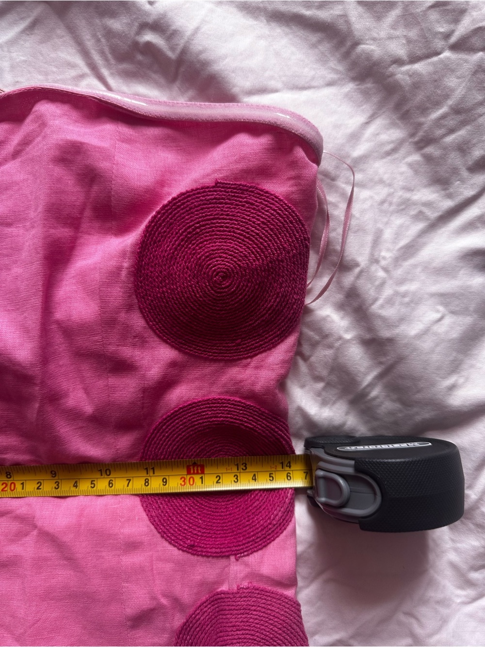 The Wolf Gang Filipa Embroidered Strapless Maxi Dress Linen Blend Floss Pink M - Picture 9 of 13